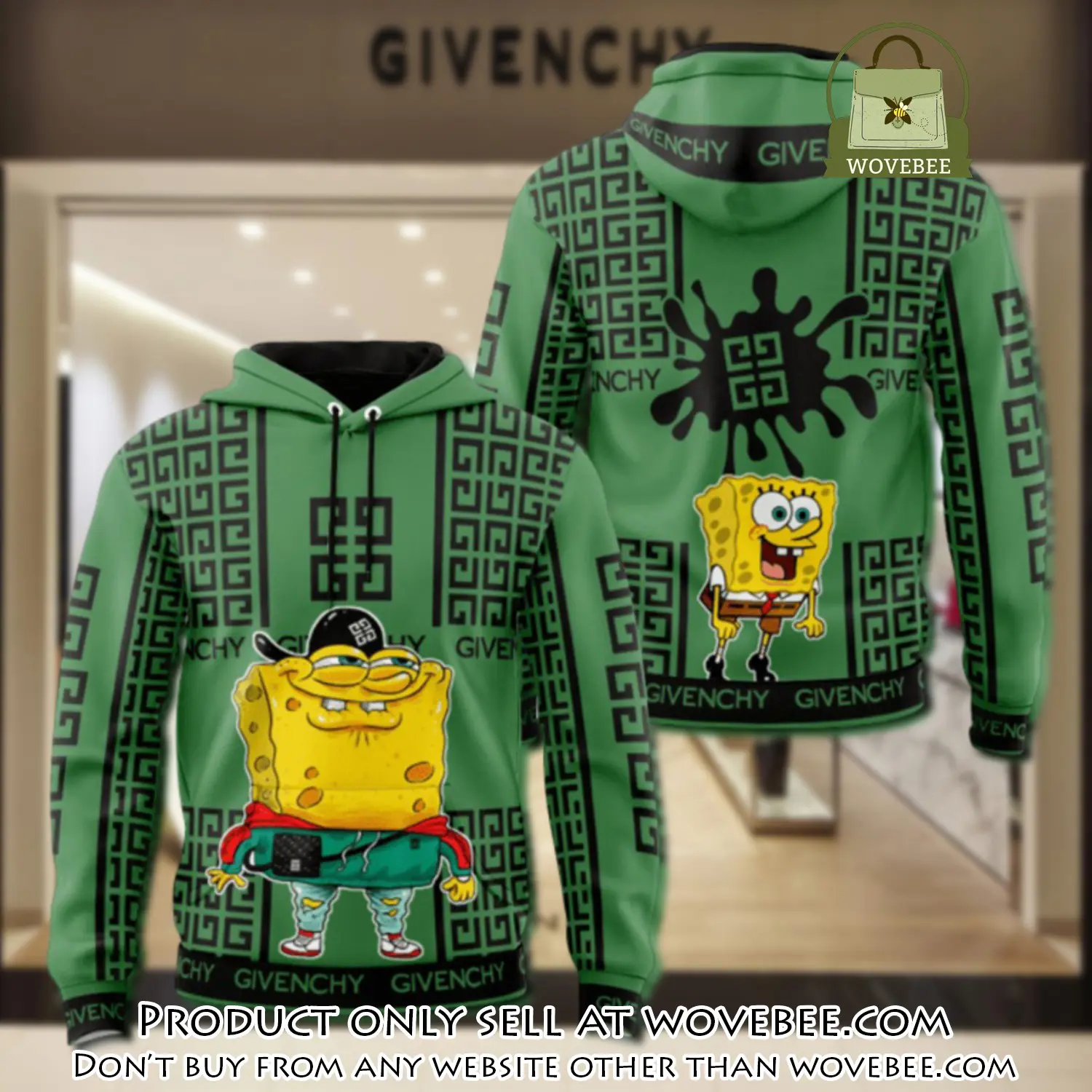 Givenchy spongebob unisex hoodie luxury brand gifts  jh2039 wvb5807008